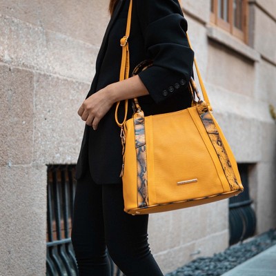 MKF Collection Kenna Snake embossed Vegan Leather Women’s Tote Handbag by Mia K - Black — фото 3