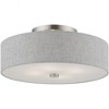 Livex Lighting Dakota 4 - Light Semi-Flush Mount in  Brushed Nickel/Shiny White - 3 of 3