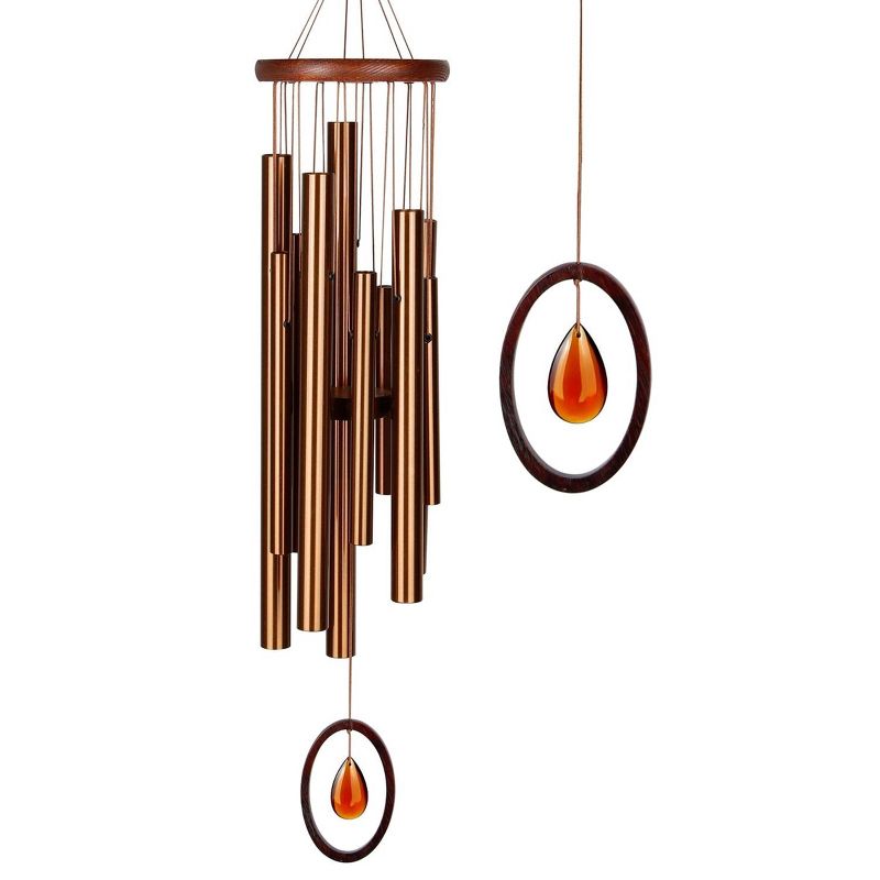 Woodstock Windchimes Crystal Silence Bronze, , Wind Chimes For Outside, Wind Chimes For Garden, Patio, and Outdoor Décor, 21"L, 4 of 13