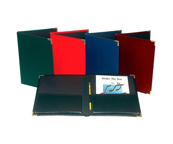 Marlo Plastics Choral Rehearsal Folder 9" X 12" with Gusset Pockets Blue