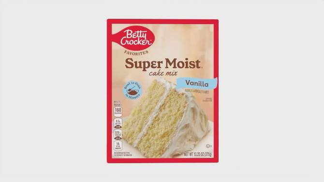 Betty Crocker Vanilla Super Moist Cake Mix - 13.25oz, 2 of 10, play video