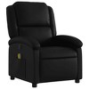 vidaXL Massage Recliner Chair - Manual Reclining Armchair With Vibration Massage, Black Faux Leather, Side Pocket, And Sturdy Frame - image 3 of 4