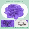 Unique Bargains Alloy Satin Fabric Big Rose Flower Dainty Brooches Pins 1 Pc - 2 of 4