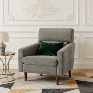 Swivel 361 Degree Barrel Chair/Mid Century Accent Chair Fabric Upholstered Armchair/Oversized Accent Chair Modern Upholstered Wide Reading Chair - 1 of 4