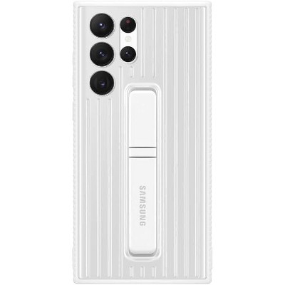 Samsung Galaxy S22 Ultra Protective Standing Cover, High Protection Case, 2 Detachable Kickstands, 2 Viewing Angles, US Version, White, EF-RS908CWEGUS
