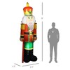 8' Inflatable Christmas Nutcracker Soldier with 4 LED Lights, Blow-Up Outdoor LED Yard Display - 3 of 4