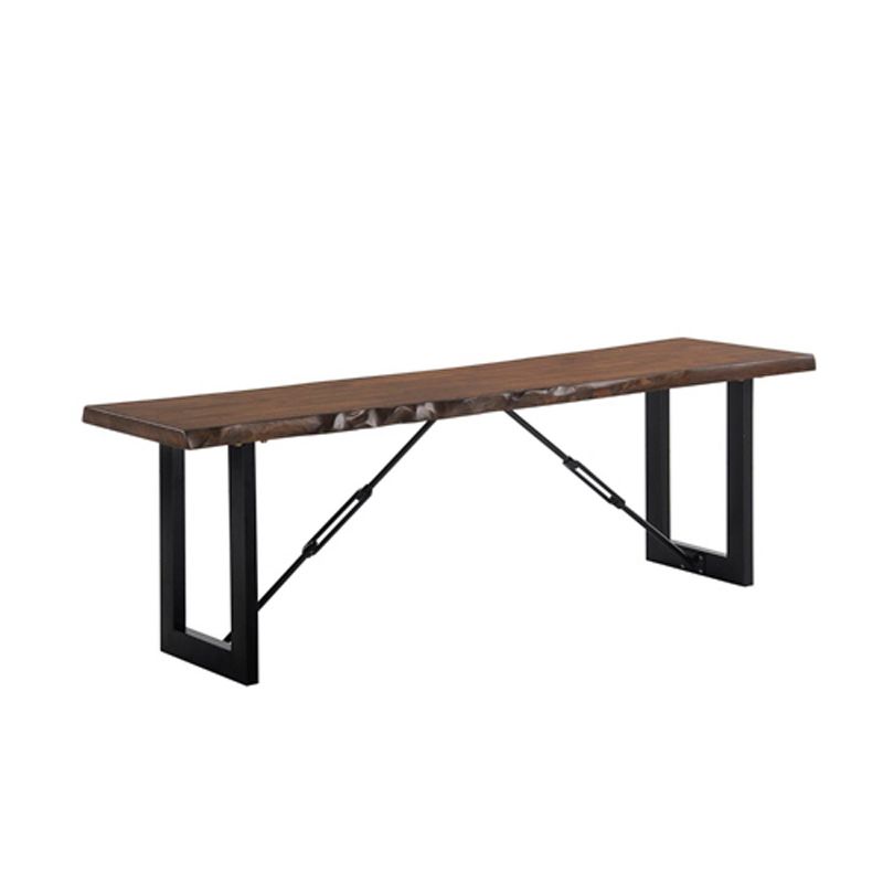 54&#34; Wade Wood Dining Bench Walnut - HOMES: Inside + Out, 1 of 5