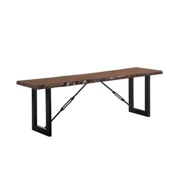 54" Wade Wood Dining Bench Walnut - HOMES: Inside + Out
