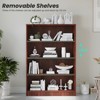 Grungis Decorative Bookshelf with 4 Shelf,Tall Bookcase Display Shelves with Free Standing Design,Modern Bookshelf for Living Room - 4 of 4