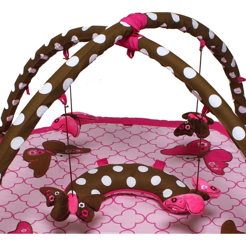 Bacati - Baby Activity Gyms & Playmats (Butterflies Pink/Chocolate), 2 of 7