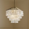 ALOADECOR 6-Light 22" Glam Coastal Capiz Tierd Chandelier 4-Tier Vintage Natural Seashell Hanging Light - 3 of 4