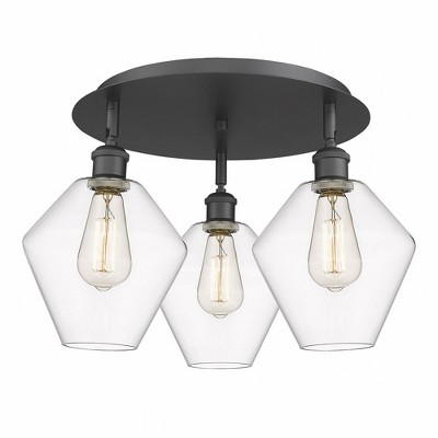 Cindyrella - 3 Light Flush Mount In Industrial Style-11 Inches Tall and 19.75 Inches Wide
