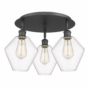 Cindyrella - 3 Light Flush Mount In Industrial Style-11 Inches Tall and 19.75 Inches Wide - 1 of 1