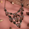 SOHI Women's Multicolour Party Stone Statement Necklace - 3 of 4