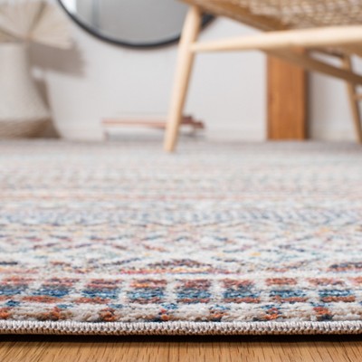 Rust and Gold Abstract Hand-Knotted Rectangular Area Rug