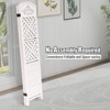 GustoWave White Wooden Room Divider Wall 4 Panel,5.6FT Tall Room Divider with Shelves,Folding Privacy Screens 67 in for Room Separation Home Office - 4 of 4