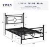 Allewie Metal Platform Bed Frame with Victorian Vintage Headboard and Footboard/Mattress Foundation/Under Bed Storage/No Box Spring Needed/Noise-Free/Easy Assembly - 2 of 4