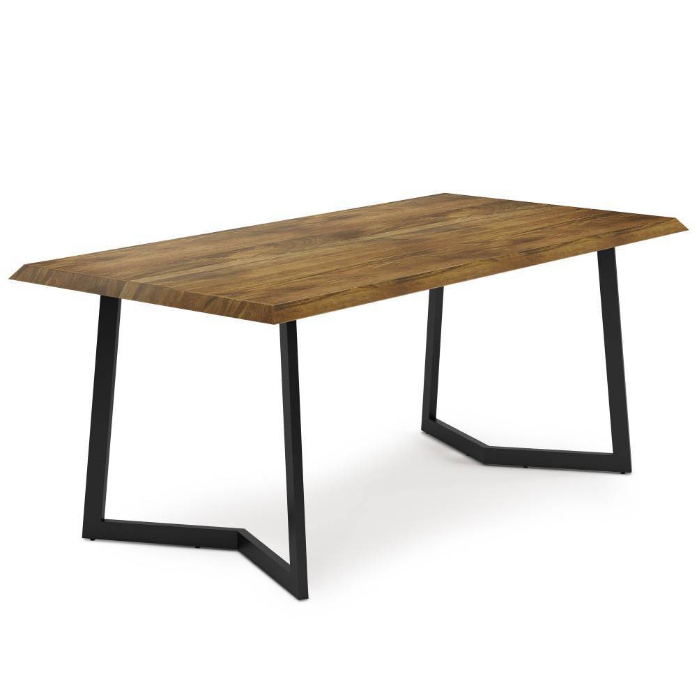 Photos - Dining Table Hathaway  with Inverted Metal Base Light Brown - WyndenHall