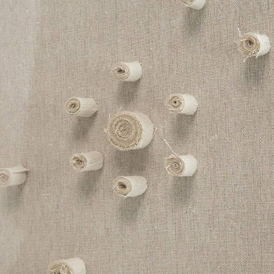 Beige 24" 3D Spiral Fabric Shadowbox Wall Art