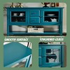 Sideboard Buffet Cabinet Console Table Sideboard Storage Cabinet 2 Glass Door With Adjustable Shelves For Living Room Dining Room Kitchen Hallway - 4 of 4