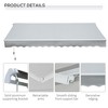 PAGED Awning Retractable Door Awnings with Hand Crank, Adjustable Protection for Balcony, Backyard - 4 of 4