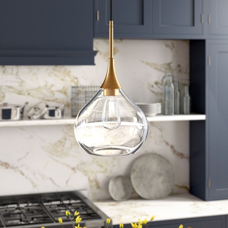 Hampton & Thyme 9.5" Wide Pendant with Glass Shade, 5 of 9