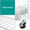 Twin Size Daybed, Metal Daybed Frame with Trundle, Heavy Duty Metal Slats, Mattress Foundation Platform Sofa Bed - 4 of 4