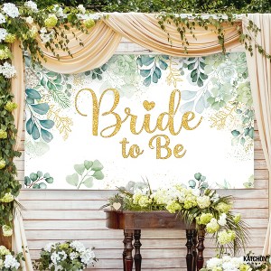 KatchOn, Green Bride to Be Banner - XtraLarge, 72x44 Inch | Bridal Shower Decorations | Wedding Shower Decorations | Bride to Be Backdrop - 1 of 4