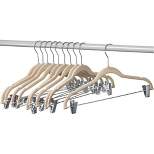 Baby Clothes Hangers with Clips Ivory - 12 Pack Ultra-Thin No Slip Kids Hangers - HomeItUsa