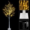 Slickblue 6FT White Snowflake Christmas Tree with 96 Warm LED Lights and Iron Base for Indoor Holiday Decor - 4 of 4