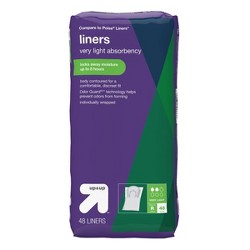 Panty Liners - Very Light Absorbency - Long - 44ct - Up & Up™ : Target