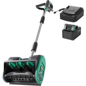 Cordless Snow Shovel, with 20V 4.0Ah Battery & Charger, Brushless Motor, Clears Paths Up to 12 in W and 8 in H, 17 Ft Throwing Distance - 1 of 4