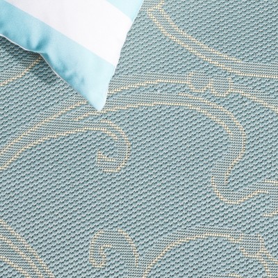 Aqua Elegance Easy-Care Synthetic Indoor/Outdoor Runner Rug, 2'3" x 6'7"