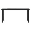 vidaXL Garden Dining Table Black Powder-coated steel, glass - 2 of 4