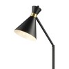 Globe Electric 62" Matte Black Floor Lamp with Matte Brass Accents: ETL Listed, Metal Shade, Rotary Switch - 2 of 4