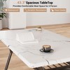 Jojoka Modern Dining Table Set for 4 with Storage Rack and Boucle Chairs, Compact Kitchen Table Set for Small Spaces, Apartments, Dining Rooms - 3 of 4