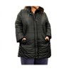 Women's Long Sleeve Winter Puff Coat - Plus Size - On The Plus Side - 3 of 4