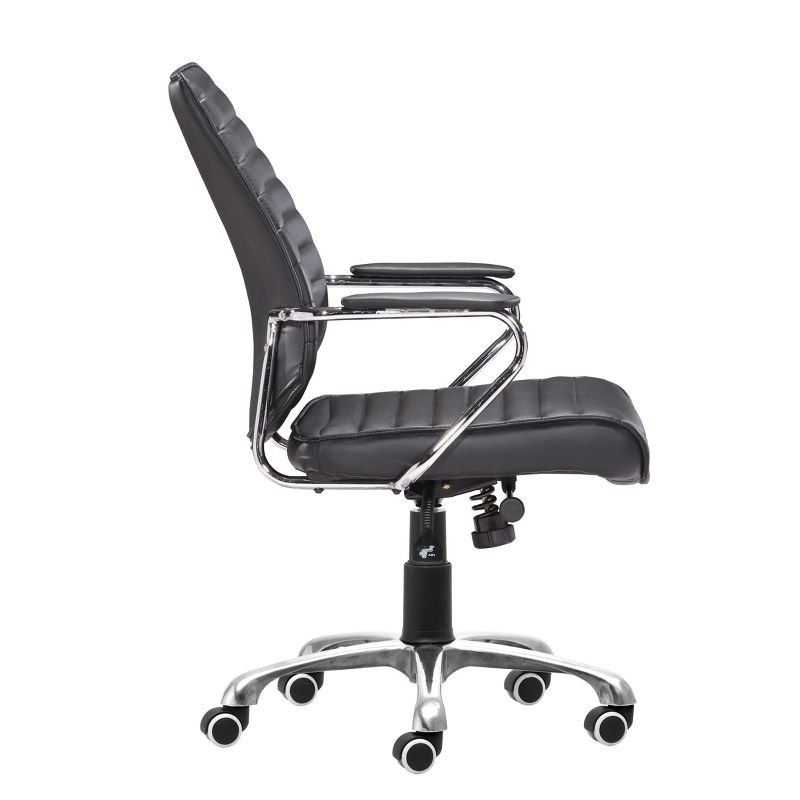 Modern Low Back Adjustable Office Chair Black - ZM Home, 4 of 12