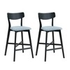 Resenkos Counter Bar Stools, Counter Stool,Wooden Bar Chairs Set of 2, Counter Height Stool with Backrest and Footrest,Black - 4 of 4