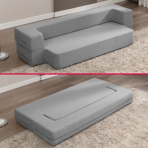 Mjkone Convertible Folding Sleeper Sofa Bed,futon Sofa Bed Memory Foam Mattress - 1 of 4