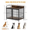 Whizmax Dog Crate Furniture, Dog Crate Indoor with Adjustable Height Bowls, Wooden Heavy Duty, 48 Inch Dog Kennel Furniture for Medium Dogs - 4 of 4