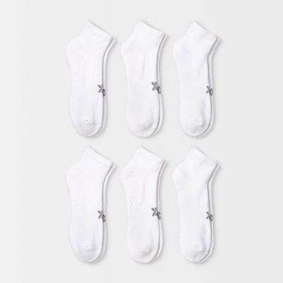 Women's Extended Size Cushioned 6pk Ankle Athletic Socks - All in Motion™ - White 8-12