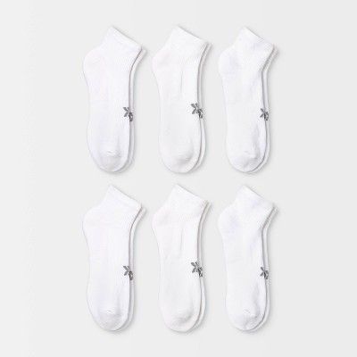 Women's Extended Size Cushioned 6pk Ankle Socks - All In Motion™ White 8-12: Arch Support, Moisture Wicking
