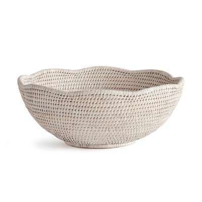 Plum & Post Burma Rattan Scalloped Edge Decorative Bowl