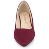 Allegra K Women's Pointy Toe Slip on Wedge Heel Pumps - 2 of 4