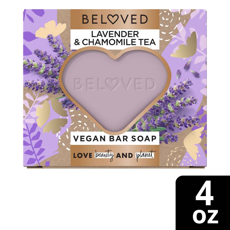 Beloved Lavender &#38; Chamomile Tea Vegan Bar Soap - 4oz, 1 of 6