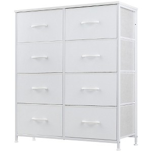 TUYOHW Fabric Dresser with Wooden Top,Chest of Drawers,Closet Organizer for Bedroom,Nursery,Entryway - 1 of 4