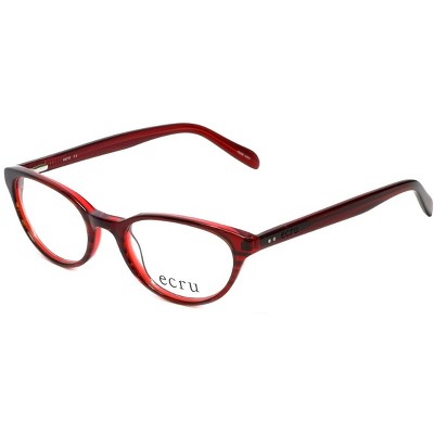 Ecru Designer Reading Glasses Daltrey-005 Red Crystal Layer 50mm 21 POWER CHOICE