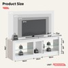 Bestier TV Stand for TVs up to 60 or 70 inch, Gaming Media Console for PS5, LED TV Cabinet with Power Outlet & Glass Shelves - 4 of 4