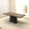 Rectangle Extendable Dining Table for 6-10 people, Modern Table with Thick Top and Sturdy Base, Ideal for Dining Room or Kitchen-Tanpinhause - 3 of 4